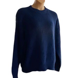 Vintage Navy Blue Baggy Oversized Sweater Size Large